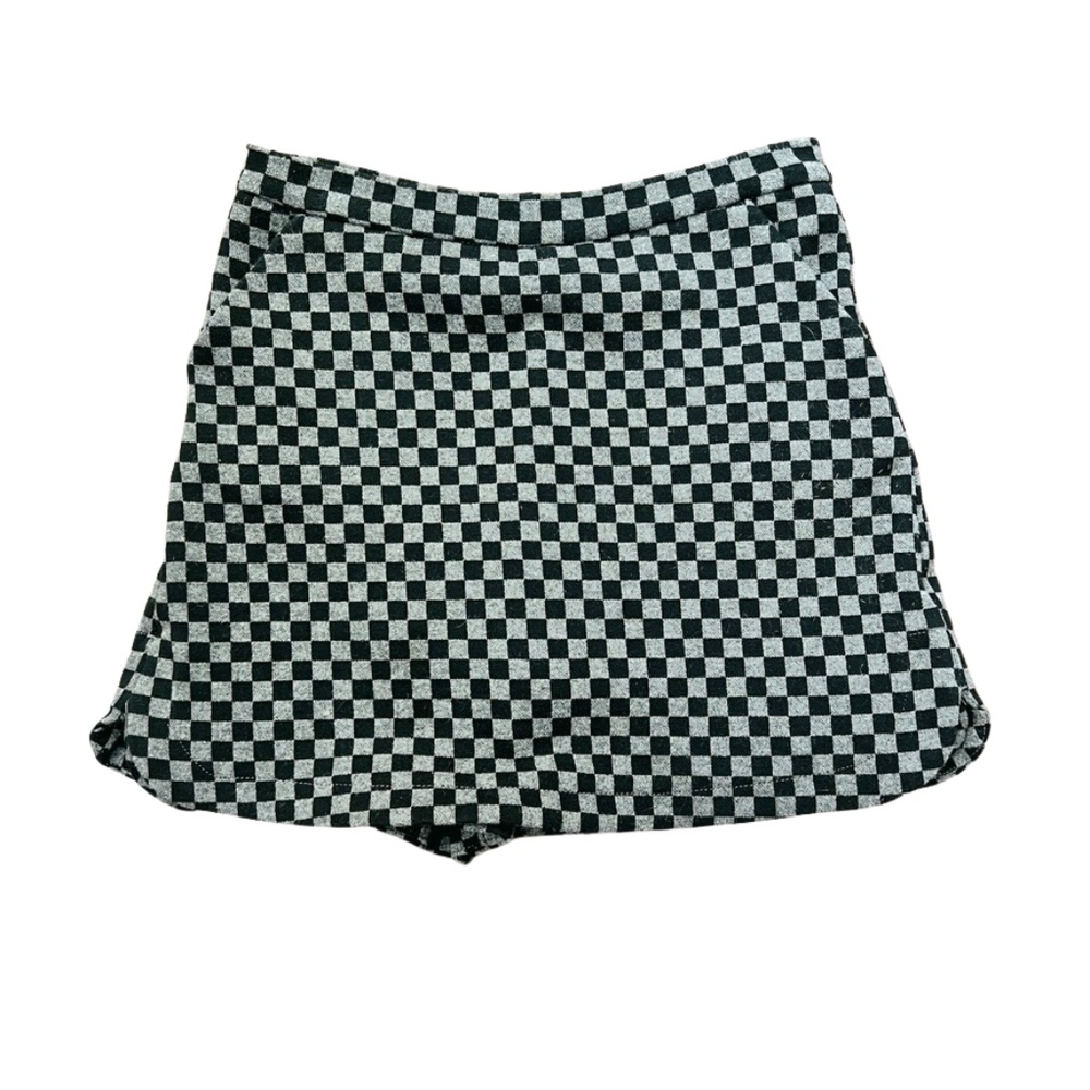 Zara Girls Checkered Skirt Skort - Size 8